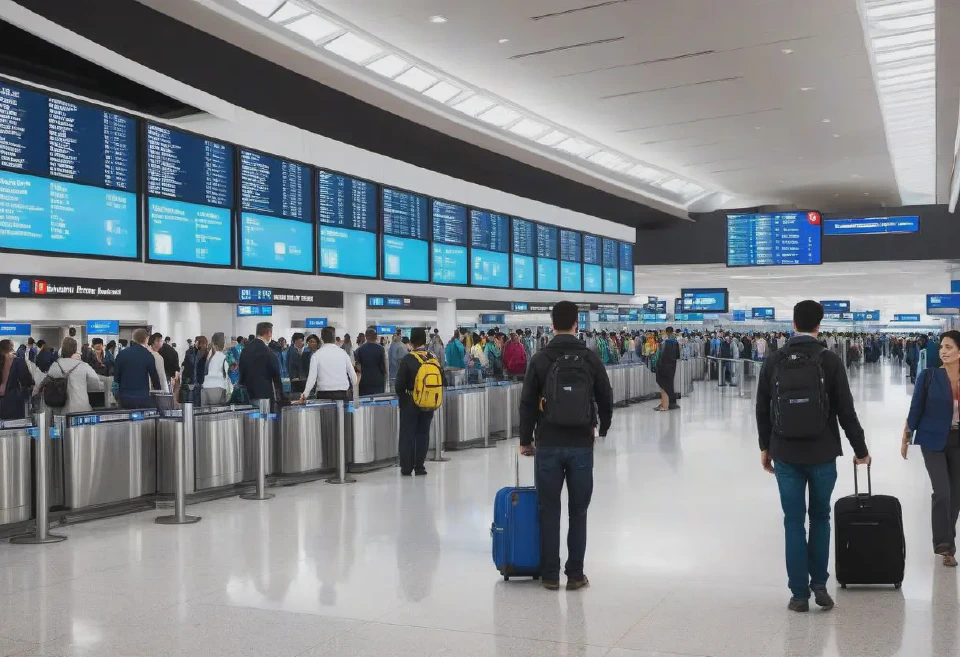 AI-generated images can assist in designing efficient and user-friendly airport terminal layouts.