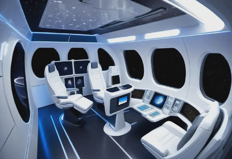 Users can generate images to plan and visualize the interior layout of aircraft cabins.