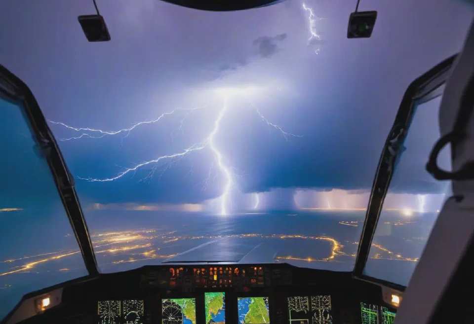 AI-generated images can simulate various weather conditions to enhance flight training experiences.