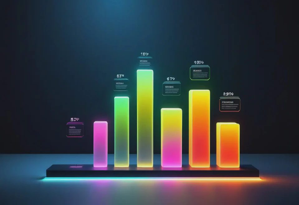 Produce visual elements for reports summarizing energy usage, costs, and savings over a year.