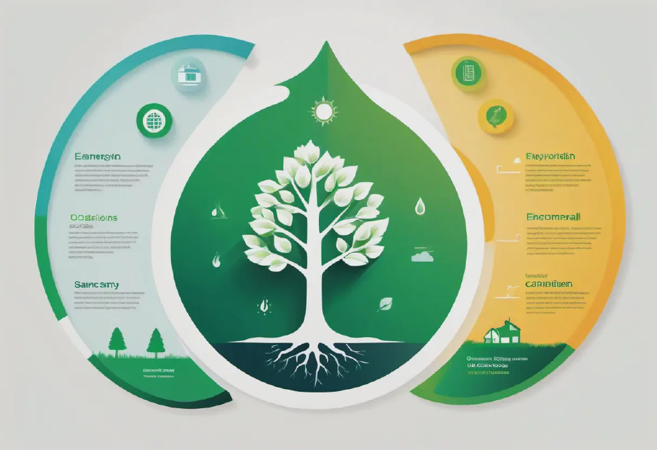 Produce visual elements for reports summarizing energy usage, costs, and savings over a year.