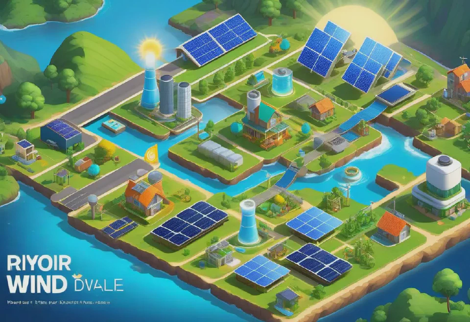 Generate visuals for interactive games or apps aimed at teaching players about energy conservation strategies.