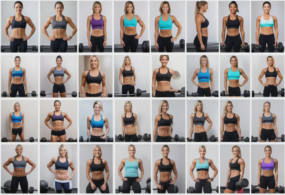 Create collages showcasing fitness progress over time.