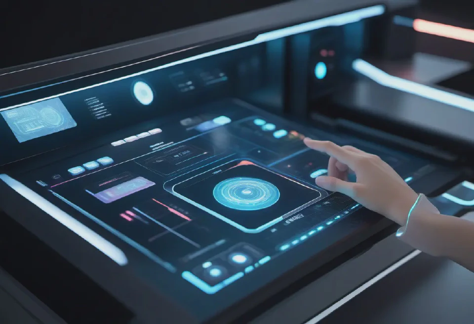 Create visual prototypes of user interfaces for industrial equipment or machinery.