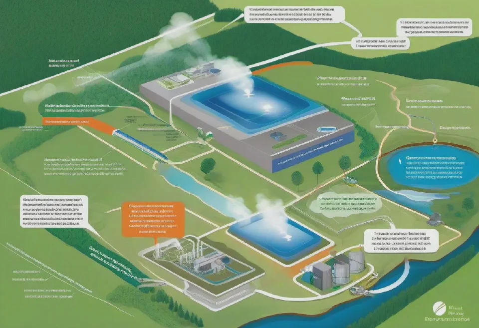 Generate diagrams showcasing geothermal energy systems and their components for reference and planning.