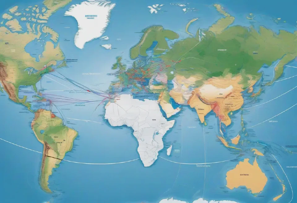 Generate maps and visuals to optimize transportation routes for efficient delivery of products in the supply chain.