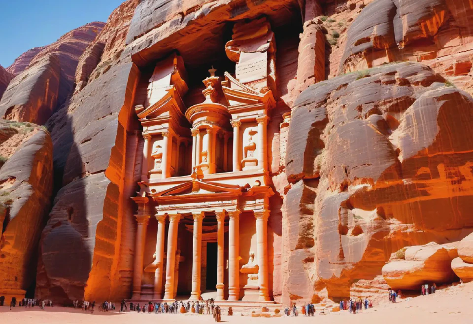 Generate realistic images of famous landmarks to provide virtual tours for travelers.