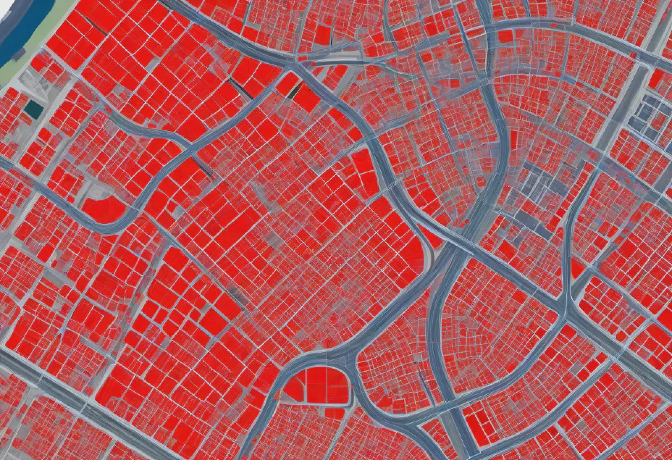 Generate images to analyze traffic flow patterns in urban areas and optimize road layouts for better efficiency.