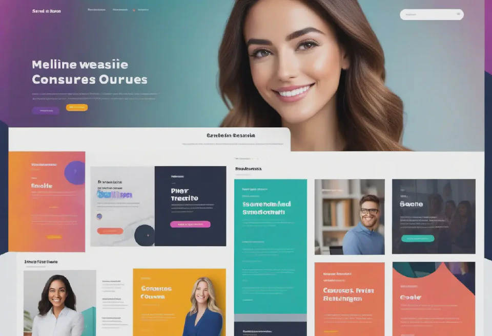 Generate website mockup templates with placeholder content for design prototyping.